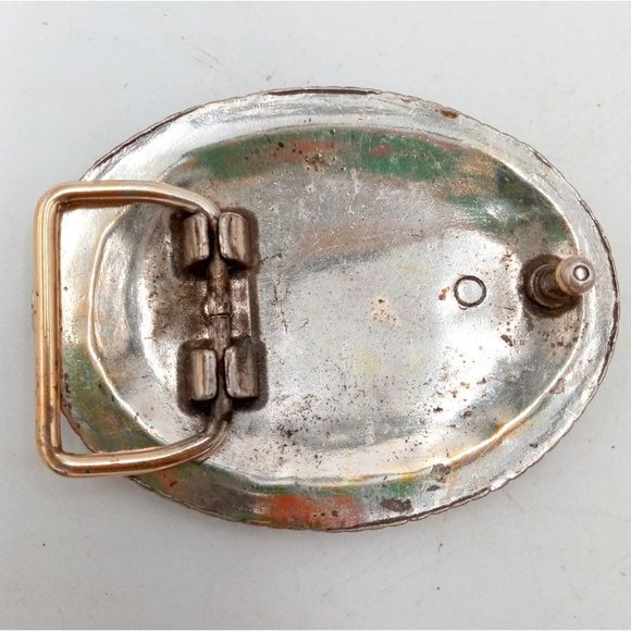 Justin Champion Belt Buckle Vintage Rodeo Cowboy Small Western Wear - Picture 7 of 7